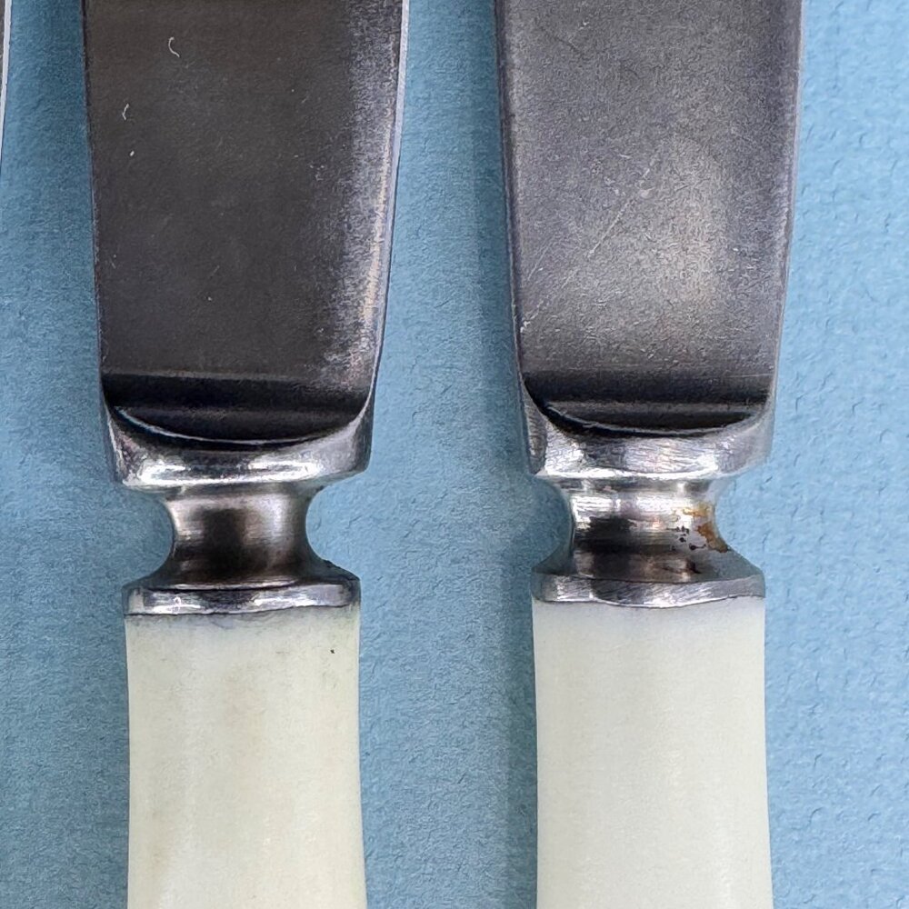 4 Vtg Russian USSR Soviet StainlessSteel Bakelite Handle Knives Cutlery Flatware - Picture 6 of 10